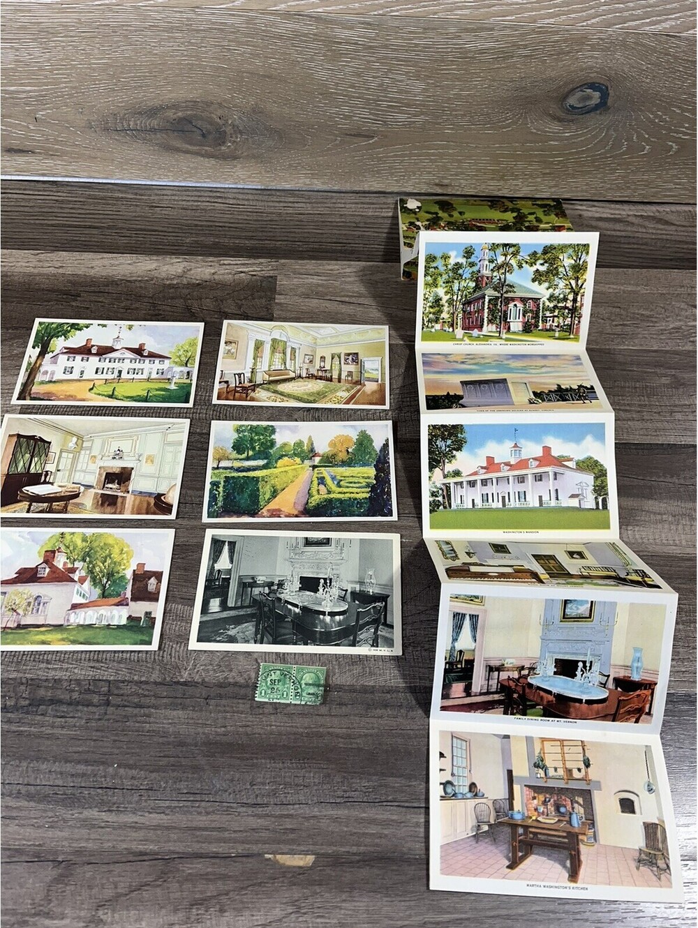 Lot of VA Virginia Linen Postcards Mount Vernon From The 1930s